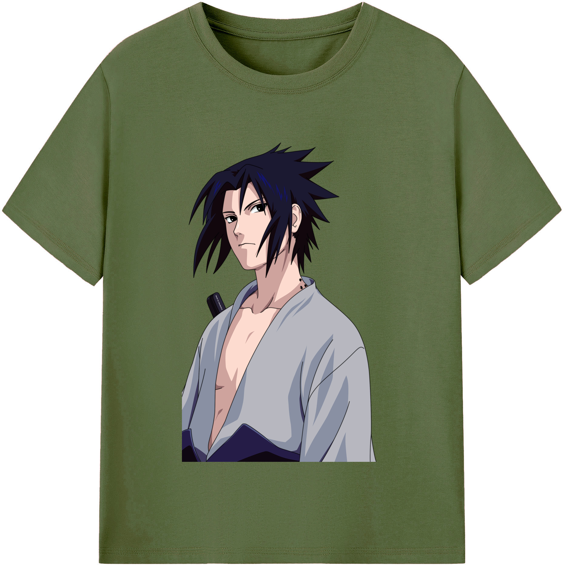 （画像用） NARUTO -ナルト- うちは サスケ Uchiha Sasuke 綿100％半袖Tシャツ（フロントプリント）